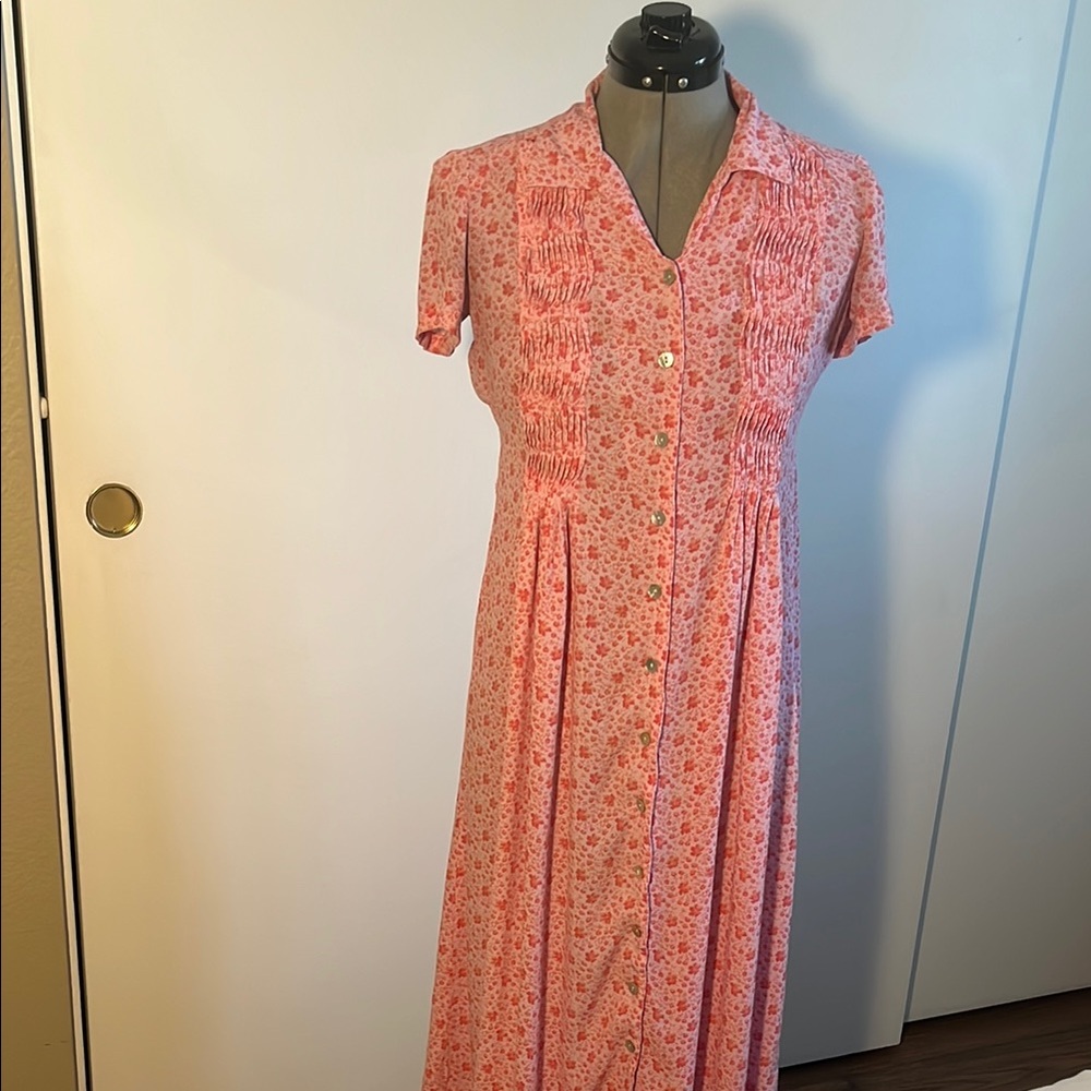 ❤️❤️❤️ White Stag Pink Pleated Maxi Sundress